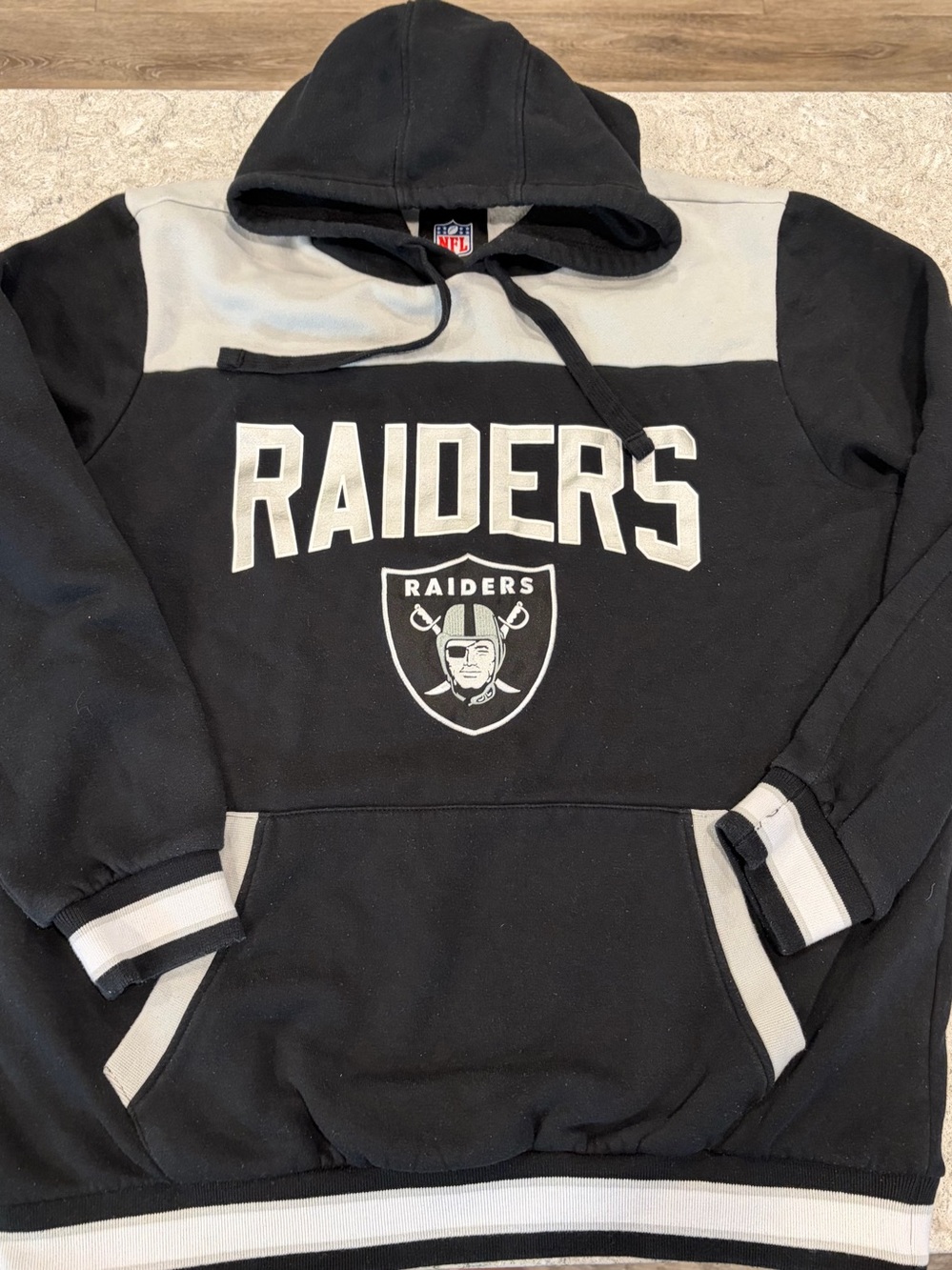 Las Vegas Raiders NFL Vintage Black Hoodie-XL